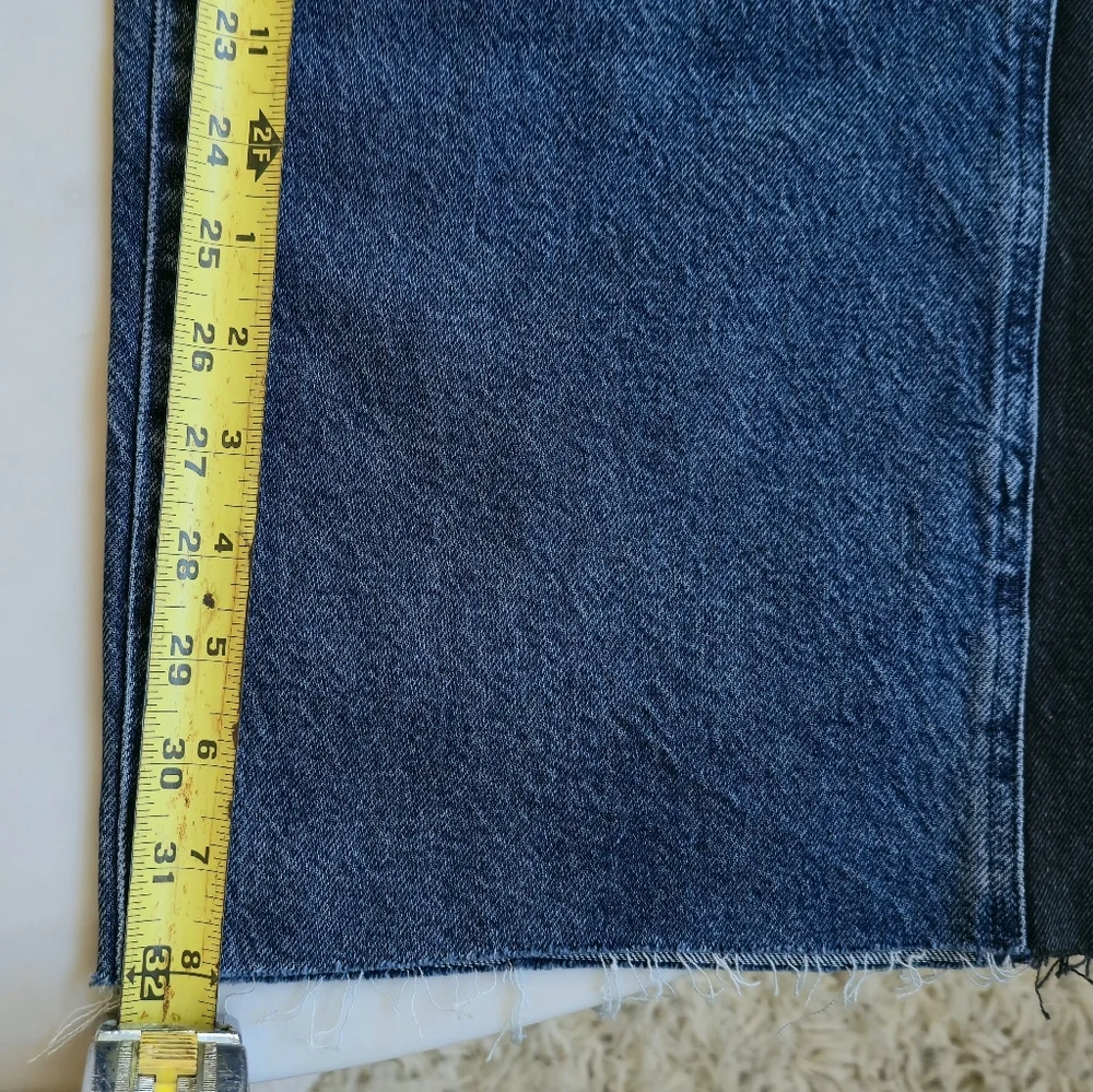 NWT EXPRESS Tuxedo Stripe Wide Leg Jeans Size 6L - Picture 9 of 16